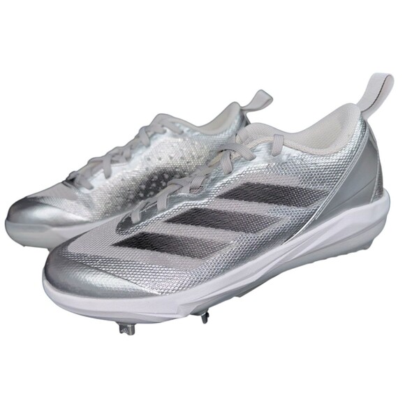 Adidas Adizero Instinct SI Softball Metal Cleats Silver Speed Womens Size 6 - Picture 9 of 10